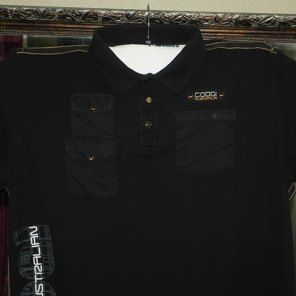 COOGI Australia black / yellow polo Size 4XL - Picture 2 of 8